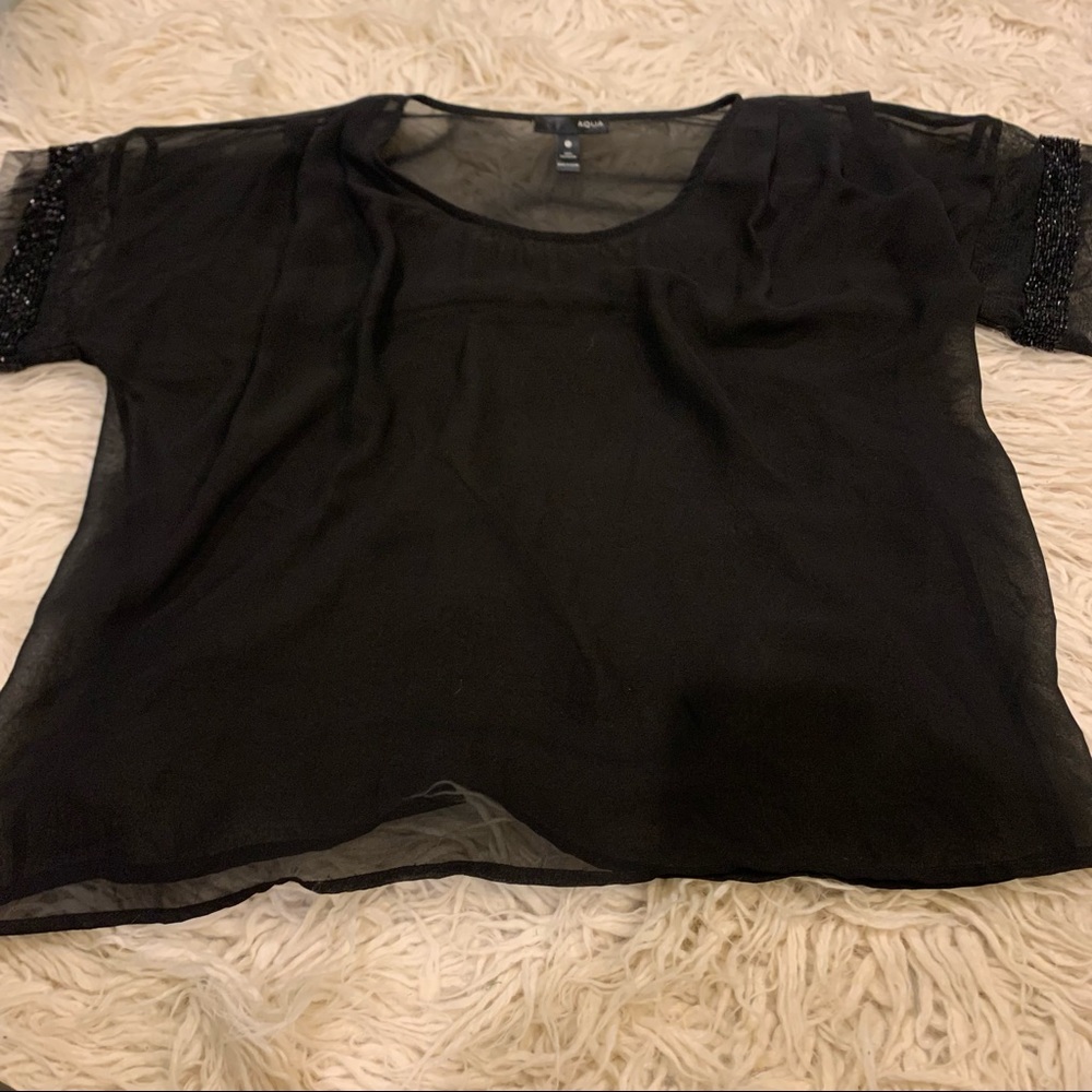 HP 🎉 Aqua Black Blouse
